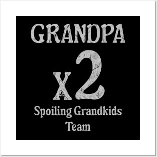 Grandfather x2 Proud Team Family-Focused fun team Posters and Art